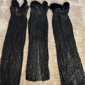 Albina Dyla Elegant Black Evening Gown